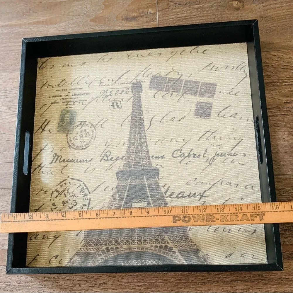 Eiffel Tower Vintage Black and Tan set of trays